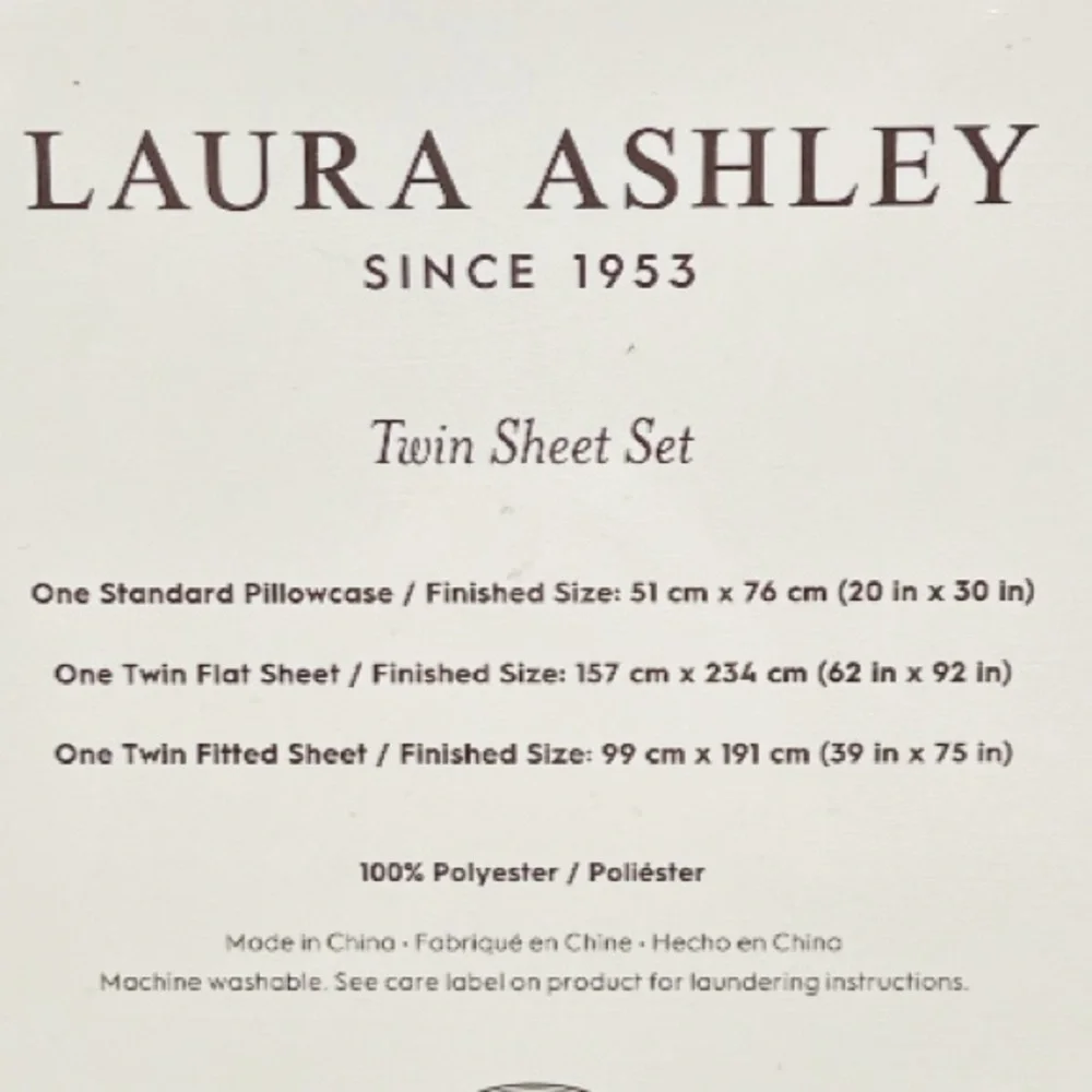 NEW Laura Ashley BUSY BEE PINK/GREEN 3pc Twin Sheet Set